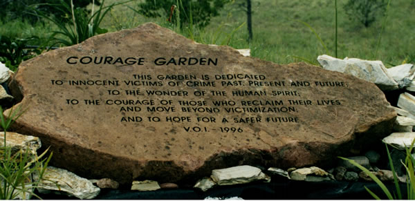 photo of courage garden stone